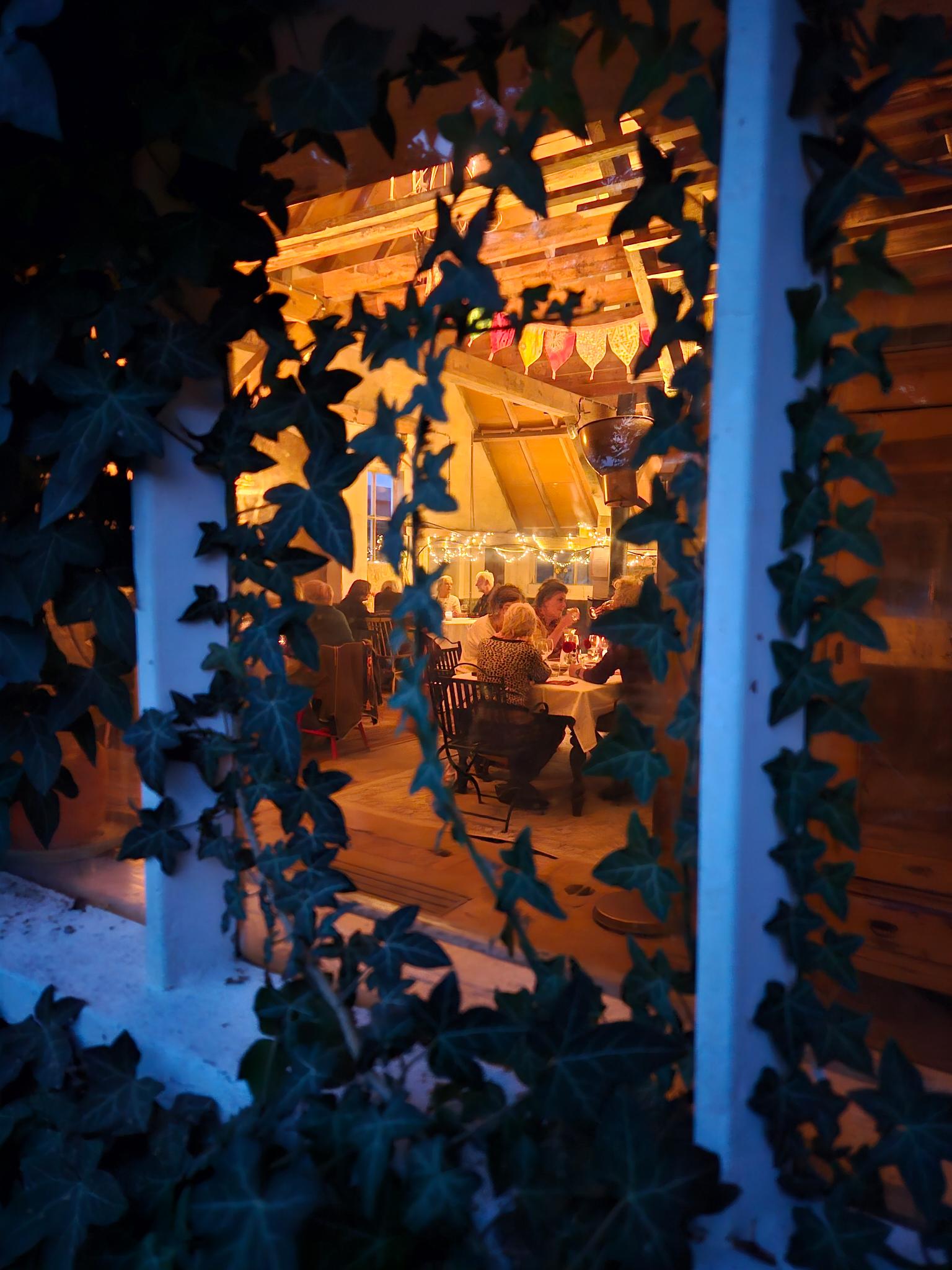 Het restaurant in de verbouwde schuur